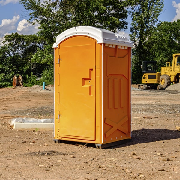 can i customize the exterior of the porta potties with my event logo or branding in Claremont Illinois